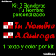 Kit 2 Pegatinas Vinilo Bandera Castilla Leon Y Texto Personalizado