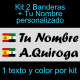 Kit 2 Pegatinas Vinilo  Bandera España/Extremadura Y Texto Personalizado