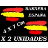 2 X Bandera España Spain Vinilo adhesivo