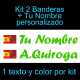 Kit 2 Pegatinas Vinilo  Bandera España/Murcia Y Texto Personalizado