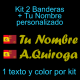 Kit 2 Pegatinas Vinilo  Bandera España/Murcia Y Texto Personalizado