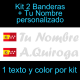 Kit 2 Pegatinas Vinilo  Bandera España/Madrid Y Texto Personalizado