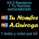 Kit 2 Pegatinas Vinilo  Bandera España/Asturias Y Texto Personalizado