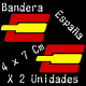 2 X Bandera E de España 4 X 7 cm Spain Vinilo adhesivo