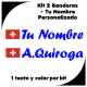 Kit 2 Pegatinas Vinilo Bandera Suiza Y Texto Personalizado