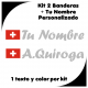 Kit 2 Pegatinas Vinilo Bandera Suiza Y Texto Personalizado
