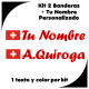 Kit 2 Pegatinas Vinilo Bandera Suiza Y Texto Personalizado