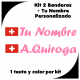 Kit 2 Pegatinas Vinilo Bandera Suiza Y Texto Personalizado